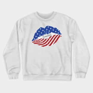 America kiss Crewneck Sweatshirt